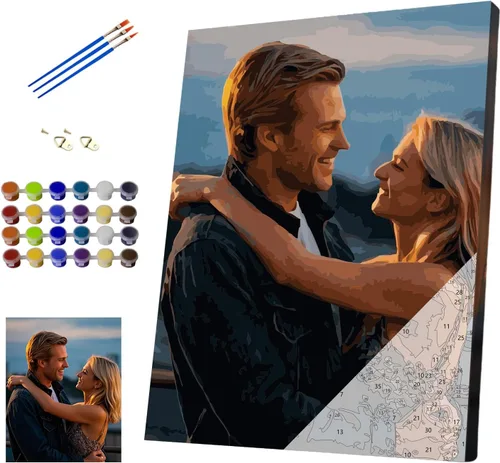 Pintura personalizada por números, pintura personalizada por números para adultos principiantes, kit de pintura de lienzo para fotos, pintura