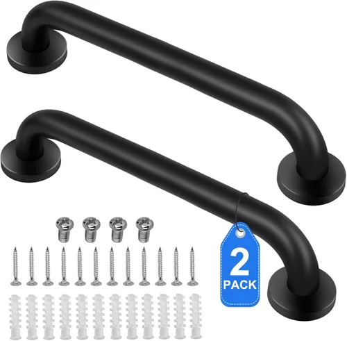 Miniatura 10 de Paquete de 2 barras de agarre de ducha de acero inoxidable para baño, barras de agarre para ducha de baño, barras de agarre para bañera duchas de 18
