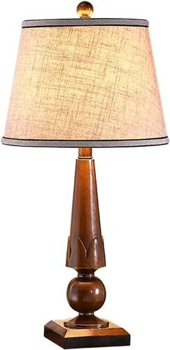 Miniatura 8 de Lamp For Desk Retro Table Lamps Resin Bedside Table Lamps with Fabric Lampshade Concise Nightstand Lamps for Home Office Study Table Lamp, 24.4"H