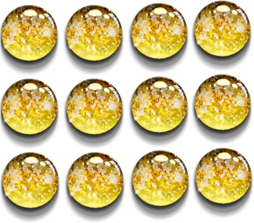 Imanes de cristal dorado con purpurina para pizarra, taquilla, nevera, oficina, gabinetes, redondos, dorados, para dama