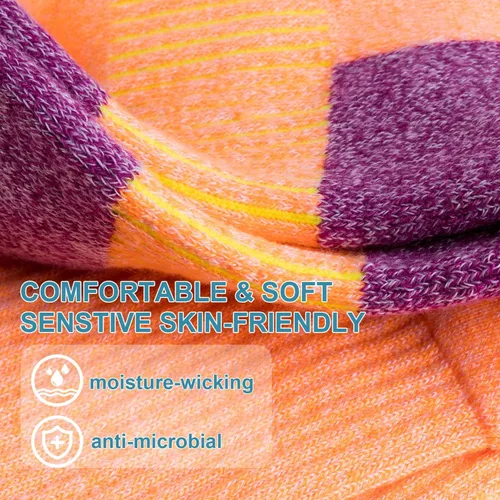 Miniatura 5 de Gonii Women Socks Hiking Running Thick Cushion Athletic Crew Socks 5-Pair