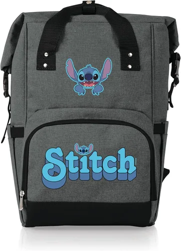 PICNIC TIME Disney Lilo and Stitch On The Go - Mochila enfriadora con tapa enrollable, con aislamiento de lados suaves, con capacidad de 30 a 42 gris