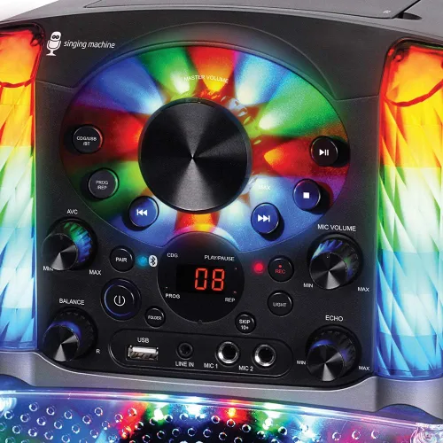 Miniatura 11 de Máquina de karaoke Singing Machine SML625BTBKD, sistema de karaoke portátil Bluetooth CD+G, negro