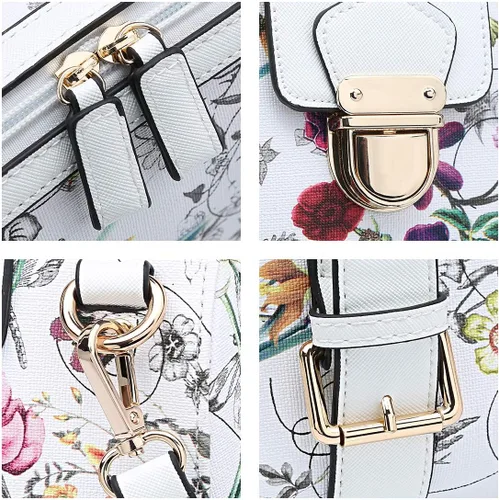 Miniatura 3 de Dasein - Bolso de mano para mujer, diseño de barril, cuero vegano, bolso de hombro, con asa superior, a la moda, bolso de trabajo