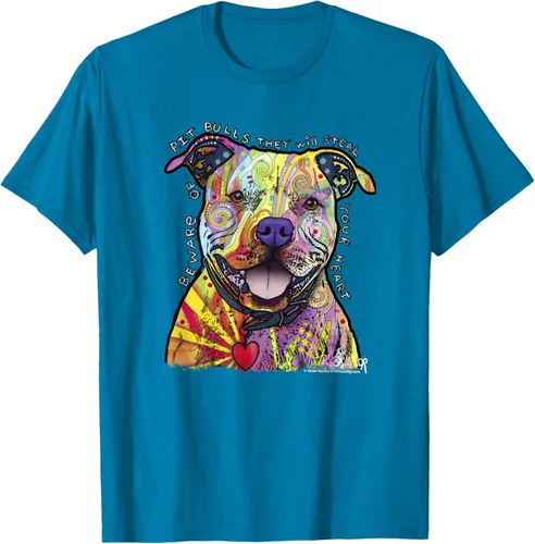 Miniatura 8 de Beware Of Pit Bulls, Dean Russo Pitbull Original - Camiseta para amantes de los perros, Negro