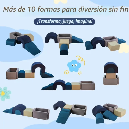 Miniatura 4 de Juguetes y bloques de escalada – Juego de escalada de espuma suave para interiores para niños pequeños, niños y bebés de 1 a 3 años – perfecto