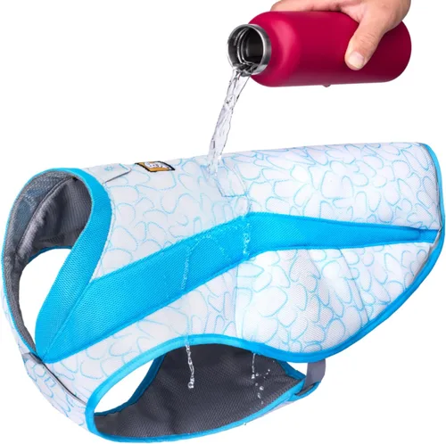 Miniatura 5 de Ruffwear, Swamp Cooler - Chaleco para perro, enfriamiento evaporativo para climas cálidos, compatible con la mayoría de arneses, azul biolumina