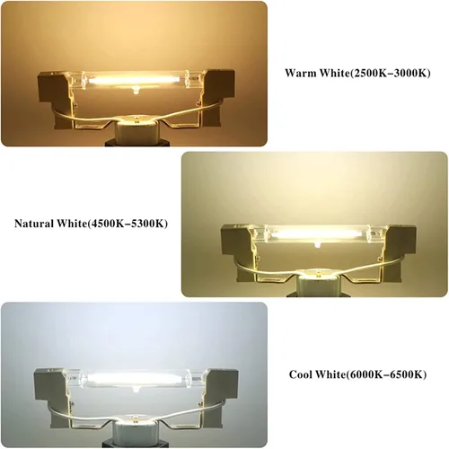Miniatura 3 de R7s - 2 bombillas LED de 20 W, regulables, luz COB de 200 W, bombillas halógenas equivalentes a súper brillo, luces LED de doble extremo