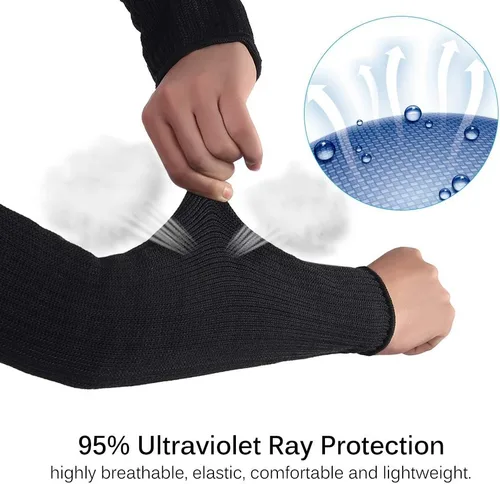 Miniatura 3 de Zerone Protectores de brazo para piel fina, mangas de brazo de calor de nivel 5, quemaduras y cortes, y alambre de acero antiabrasión, protector