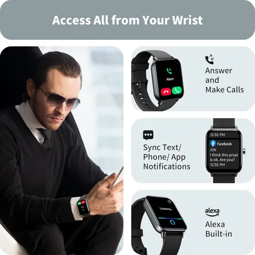 Miniatura 2 de Smart Watches for Men Women, 1.8" Screen Activity Tracker, Heart Rate/Sleep/SpO2 Monitor, Make/Answer Calls, IP68 Waterproof Smartwatch for iPhone &