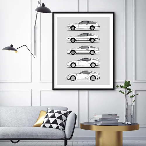 Miniatura 3 de Idea Network Póster hecho a mano compatible con la impresión de las generaciones Toyota Supra