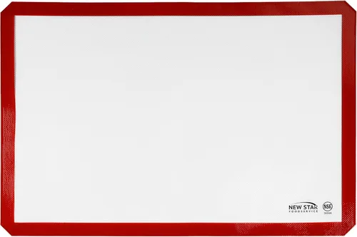 New Star Foodservice 36596 Tapete de silicona de grado comercial para hornear antiadherente, forro para bandeja, 17 x 25 pulgadas (tamaño completo)