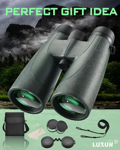 Miniatura 7 de LUXUN Prismáticos de 15 x 56 para adultos de alta potencia con sistema óptico HD, prisma BAK4 y revestimiento FMC, binoculares impermeables