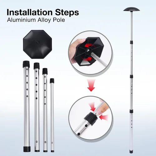 Miniatura 2 de Gofly - Sistema de soporte para bolsa de viaje de golf, almohadilla protectora para palos y poste de soporte de aleación de aluminio, accesorios