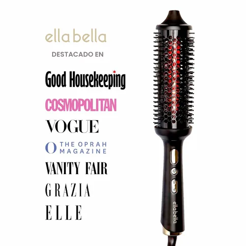 Miniatura 3 de ELLA BELLA® - Cepillo térmico redondo térmico con infrarrojo • Cabello seco solo • Cepillo de pelo caliente de iones negativos • Volumizador
