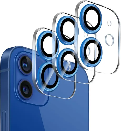 Miniatura 37 de Paquete de 3. Protector de lente de cámara Dengduoduo para iPhone 11 y iPhone 12 Mini, Glitter Bling Sparkle Ultra HD, vidrio templado, dureza 9H
