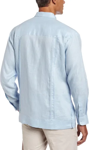 Miniatura 2 de Cubavera Men's 100% Linen Four-Pocket Long Sleeve Button Down Guayabera Shirt (Size Small - 5X Big & Tall)