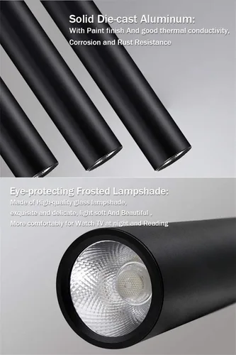 Miniatura 3 de 110 V 12 W Dia 5 CM L40CM tubo LED moderno Lámparas colgantes luz de punto para isla comedor sala de estar bar mostrador tienda techo cocina luces