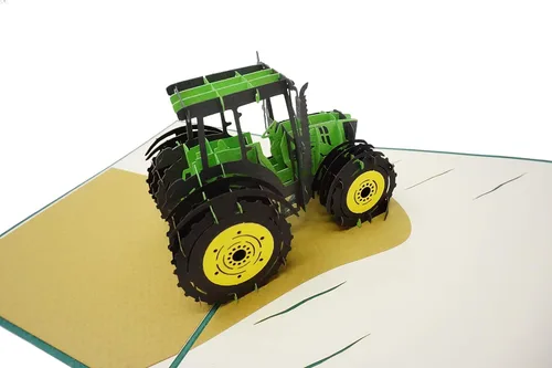 Miniatura 8 de WOWPAPERART Tractor - Tarjeta de felicitación desplegable 3D para todas las ocasiones, cumpleaños, amor, felicidades, buena suerte, aniversario