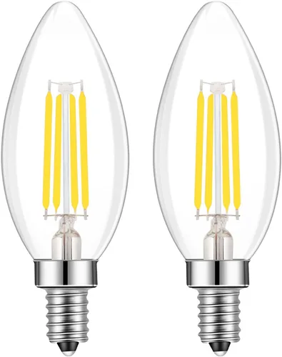Miniatura 11 de Bombilla Edison de filamento LED de base europea E14, 2 W, blanco cálido, 2700 K, no regulable (paquete de 4)