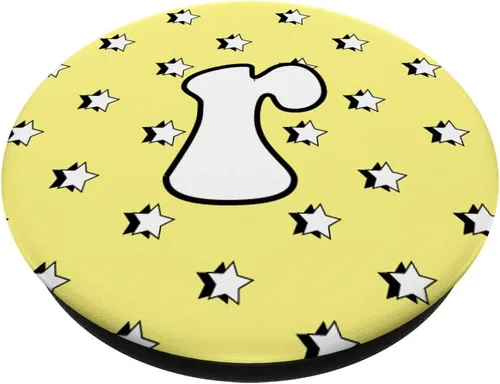 Miniatura 2 de PopSockets Intercambiable PopGrip - Figura decorativa con estrellas y letra R, color amarillo