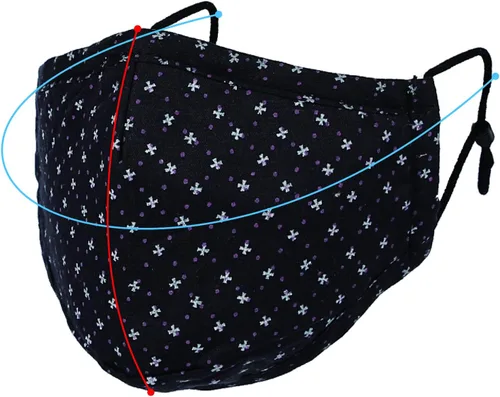 Miniatura 6 de WITHMOONS Cara Algodón Bandana Floral Filtro Bolsillo Múltiples Capas DN1036