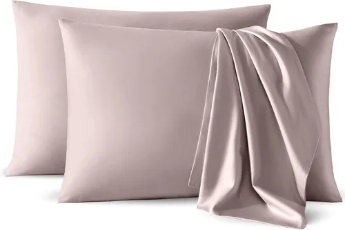Miniatura 12 de CirclesHome Fundas de almohada de tamaño estándar, fundas de almohada de mezcla de algodón satinado, fundas de almohada suaves y cómodas, protegen
