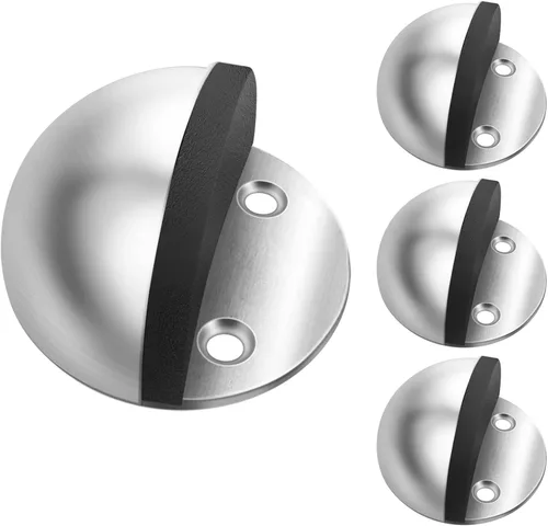 Miniatura 32 de Tope de puerta adhesivo sin necesidad de perforación, tope de puerta para piso, protector de puerta de goma, protector de pared, color blanco