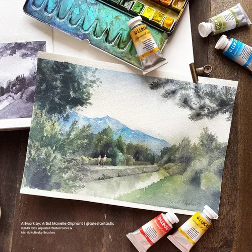 Miniatura 2 de Lukas 1862 Aquarell Artists' - Tubos de acuarela para artistas, Alizarin Crimson 0.8 fl oz, pintura de acuarela vibrante de grado profesional, fácil