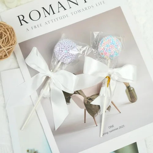 Miniatura 5 de Cinta de satén blanca de 1 pulgada de doble cara, 25 yardas para envoltura de regalos, ramo de novia, decoración de boda, decoración de fiesta