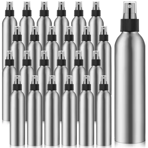 Miniatura 8 de Irenare 24 botellas pequeñas de aerosol, botellas de aluminio de niebla fina, almacenamiento de aceite esencial de metal a granel para tóner