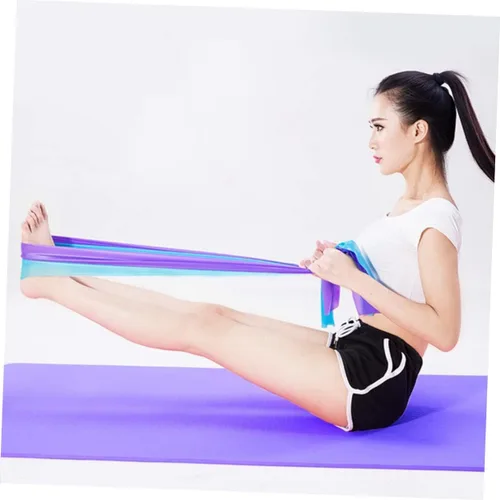 Miniatura 6 de Yardwe Cinturón de estiramiento para ejercicio, 8 unidades, para entrenamiento, yoga, bandas de resistencia, deportes, fitness, elástico