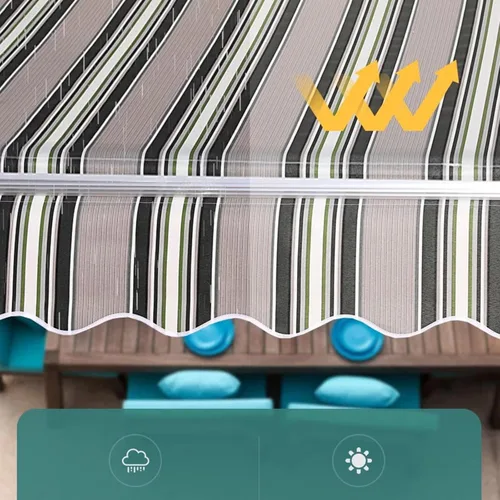Miniatura 3 de DAZULI Toldo de repuesto para patio, tela de poliéster impermeable, con protección UV, cubierta superior retráctil para ventana, puerta, cubierta
