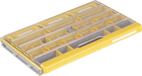 Miniatura 3 de Plano Edge 3600 Terminal Tackle Almacenamiento, gris y amarillo, incluye 10 retenedores de gancho, tecnología Rustrictor resistente al óxido, caja