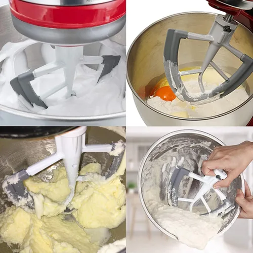 Miniatura 6 de Batidor Flex Edge para KitchenAid de 4.5/5 cuartos de galón con cabezal inclinable, accesorio de paleta para mezclador KitchenAid con raspador
