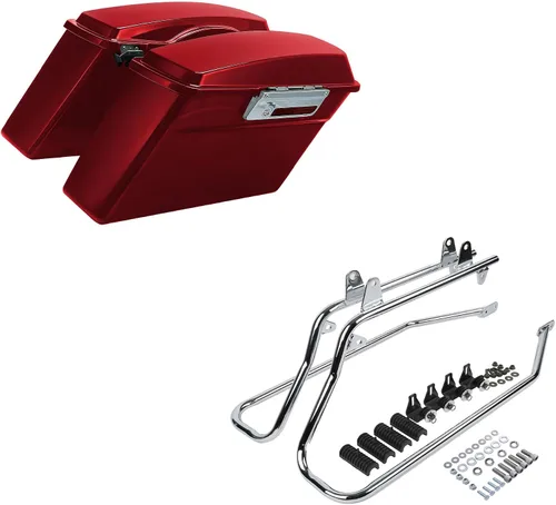 Miniatura 27 de SLMOTO Alforjas rígidas para Harley Electra Road King Glide 1994-2013 peltre Denim