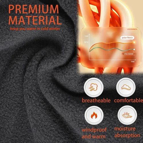 Miniatura 4 de Pasamontañas para clima frío, máscara de esquí, forro polar de invierno, máscara facial térmica para hombres, motocicleta, ciclismo