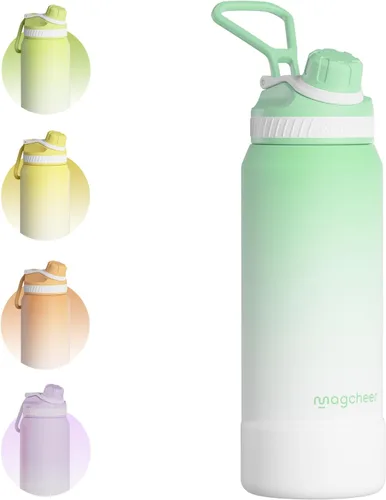 Miniatura 13 de Botella de agua aislada de 24 onzas, acero inoxidable al vacío de doble pared, diseño de boca ancha, botella reutilizable a prueba de fugas