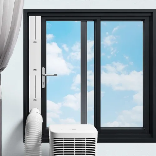 Miniatura 7 de YoleShy Kit de ventana de aire acondicionado portátil con acoplador, sello de ventana ajustable para unidad de CA, kit de ventilación de CA