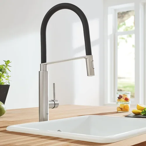 Miniatura 2 de GROHE 31492DC0 Concetto Semi-Pro Grifo de cocina con rociador extraíble Supersteel (acero inoxidable)