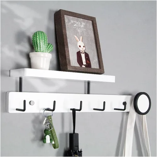 Miniatura 5 de Ganchos para colgar abrigos de pared, ganchos de entrada para abrigos, ganchos de madera, organizador de ropa, perchero para dormitorio, armarios