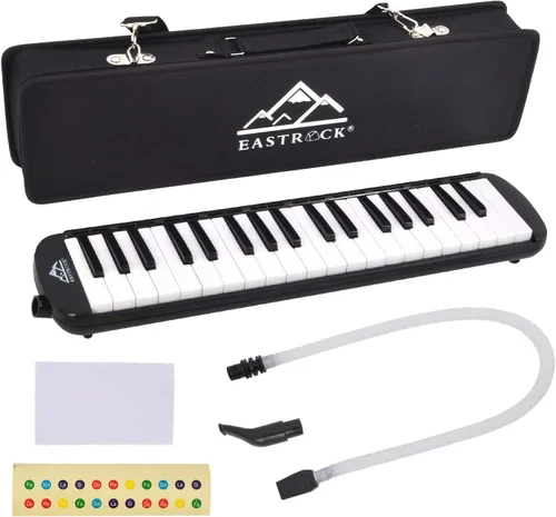 Miniatura 11 de EASTROCK Instrumento de Melodica de 32 Teclas, Piano de Teclado de Aire, Melodica Soprano con 2 Juegos de Boquillas y Tubos, Bolsa de Transporte