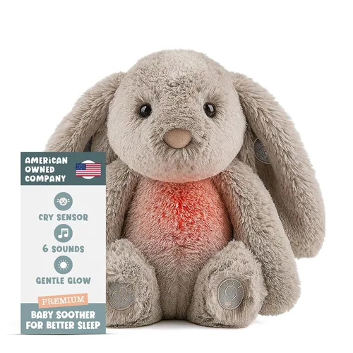 Miniatura 8 de Gemma Joy Calmante de Sueño para Bebé Oso Marrón para Bebé – Animal de Peluche con Latido Cardíaco Activado por Llanto – Calmante de Cuna Recargable