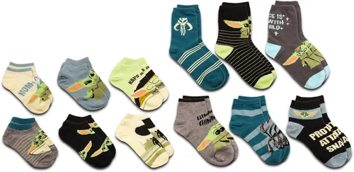 Miniatura 2 de Baby Yoda - Juego de calcetines con calendario de cuenta regresiva para cumpleaños, paquete con 12 pares de calcetines de Star Wars para niños