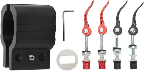 Miniatura 2 de Alomejor Cerradura de scooter eléctrico, palanca de liberación rápida, abrazadera resistente con llave hexagonal, cerradura de seguridad
