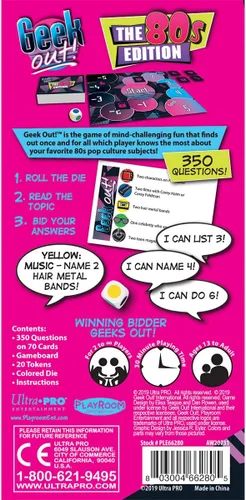 Miniatura 4 de Geek Out! - Edición de los 80, juego de fiesta de cultura pop, divertido juego de bluffing para adultos, familiar, nostalgia clásica de los 80