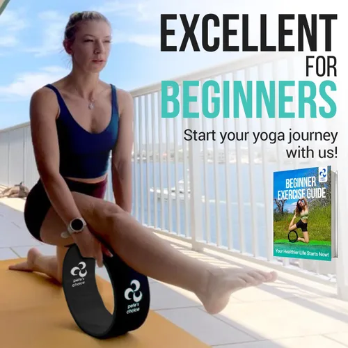 Miniatura 5 de Rueda de yoga extra ancha, mini rueda de yoga, kit de yoga apto para principiantes. Rodillo de espalda más cómodo, estable y más seguro. Mejora