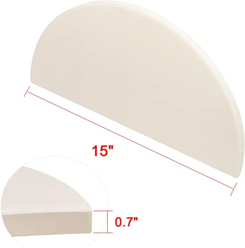 Miniatura 6 de Half-Moon - Placas deflectoras de calor de cerámica para Kamado Joe Classic I, II, III, accesorios de barbacoa de huevo verde grande, paquete de 2