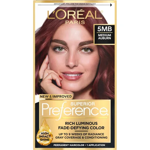 Miniatura 70 de L'Oreal Paris Superior Preference - Tinte permanente luminoso que desafía la decoloración, tinte para el cabello hasta 9 semanas de resplandor, 5C