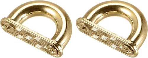 uxcell Hebilla de puente de arco, conector de anillo en D de metal, grillete para colgar bolsas, correa de bolso, bricolaje y manualidades Tono